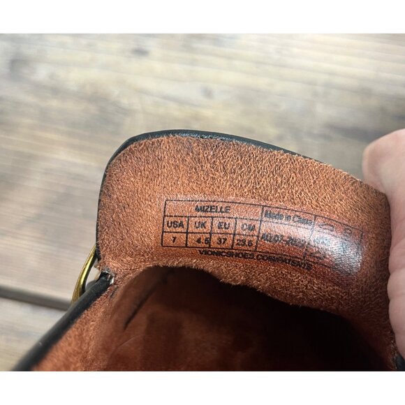 Vionic Mizelle Loafer Womens 7 Black Leather with Gold Chain Accent - Picture 7 of 9